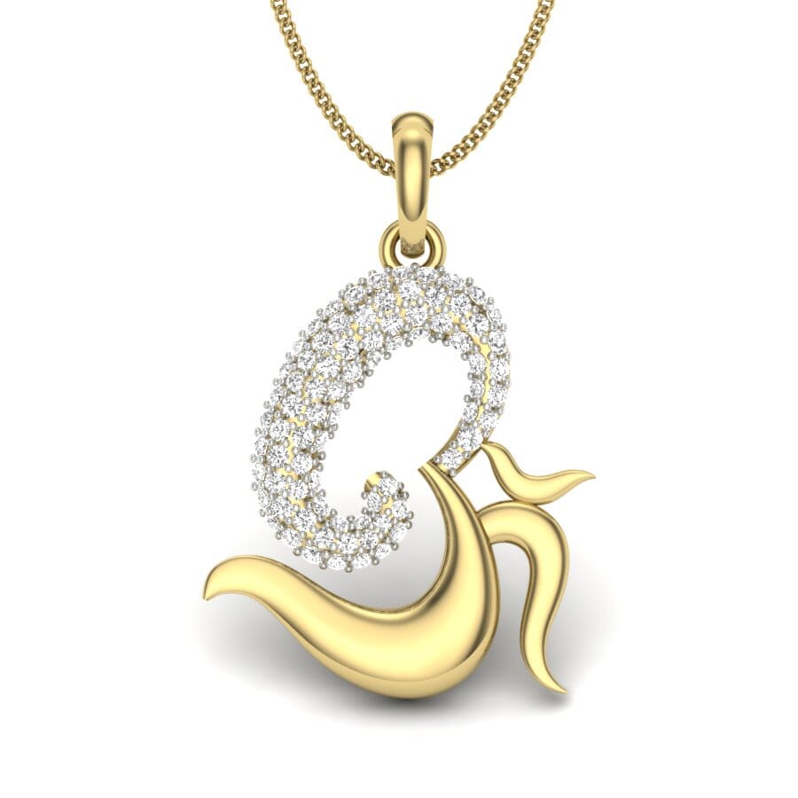 Gold and 0.36 Carat Diamond Pendant