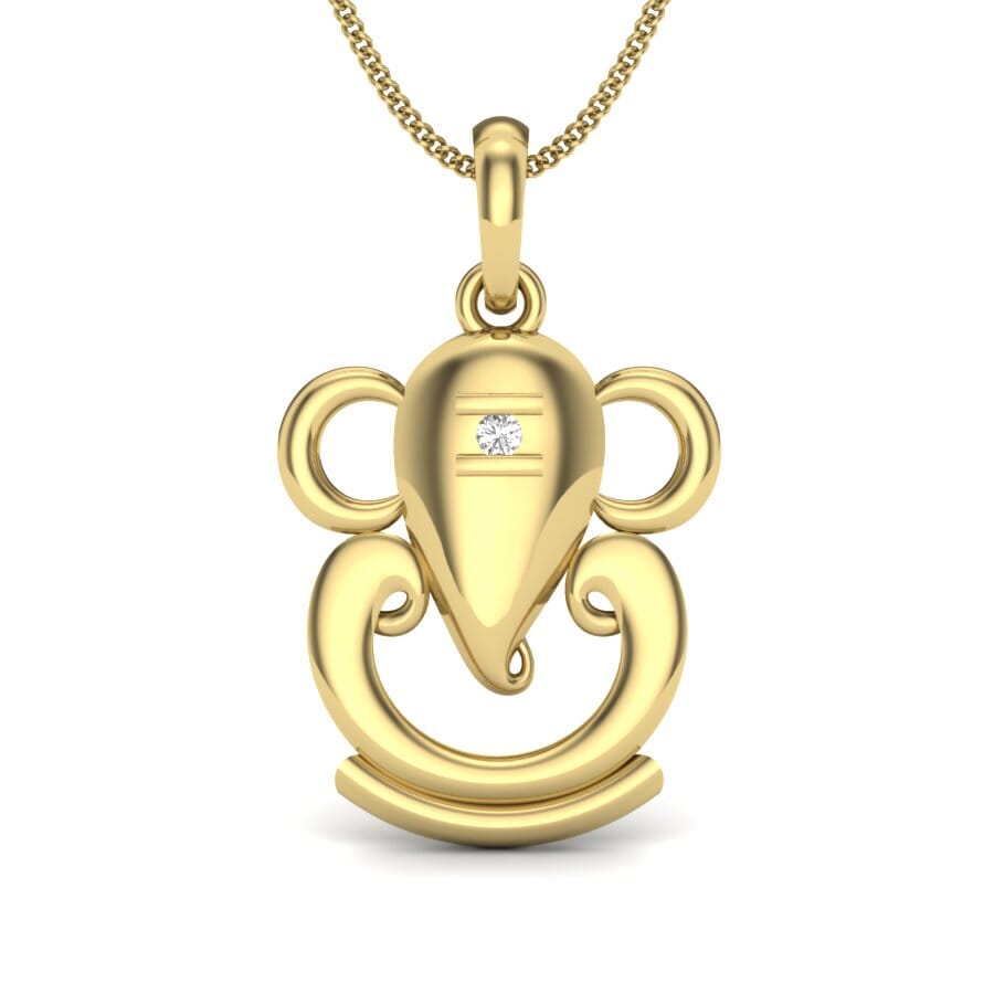 Gold and 0.02 Carat Diamond Pendant