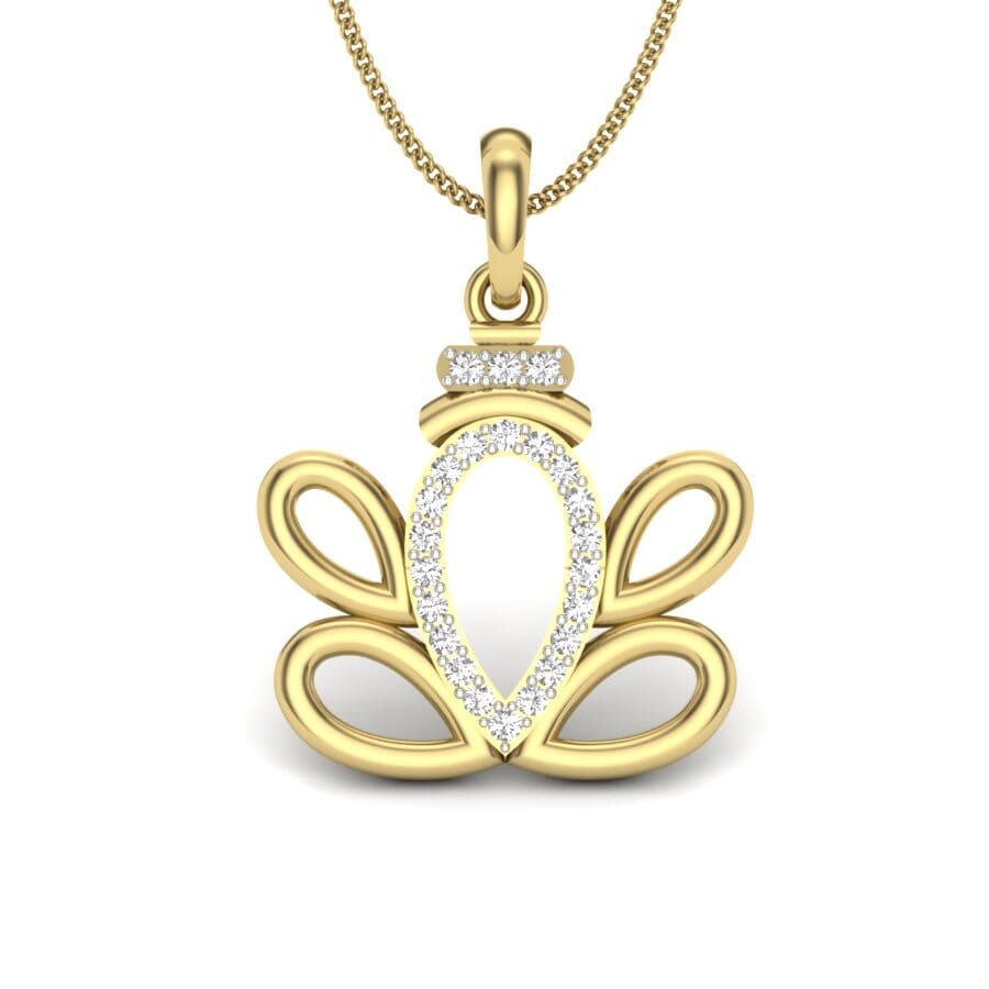 Gold and 0.16 Carat Diamond Pendant