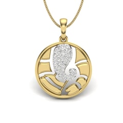 Gold and 0.31 Carat Diamond Pendant