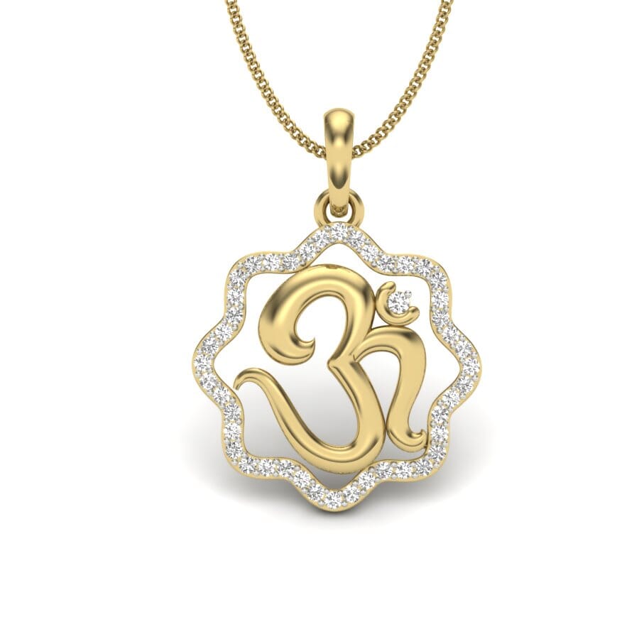 Gold and 0.23 Carat Diamond Pendant