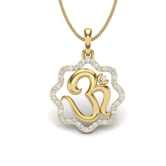 Gold and 0.23 Carat Diamond Pendant