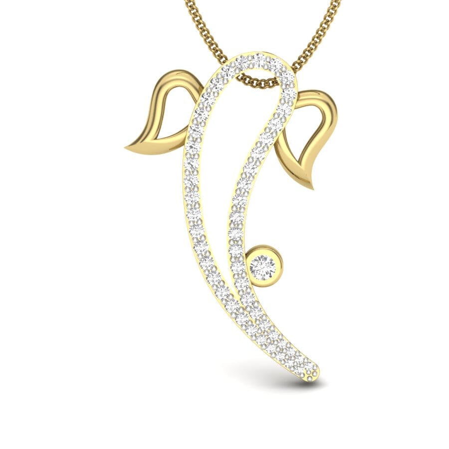 Gold and 0.29 Carat Diamond Pendant