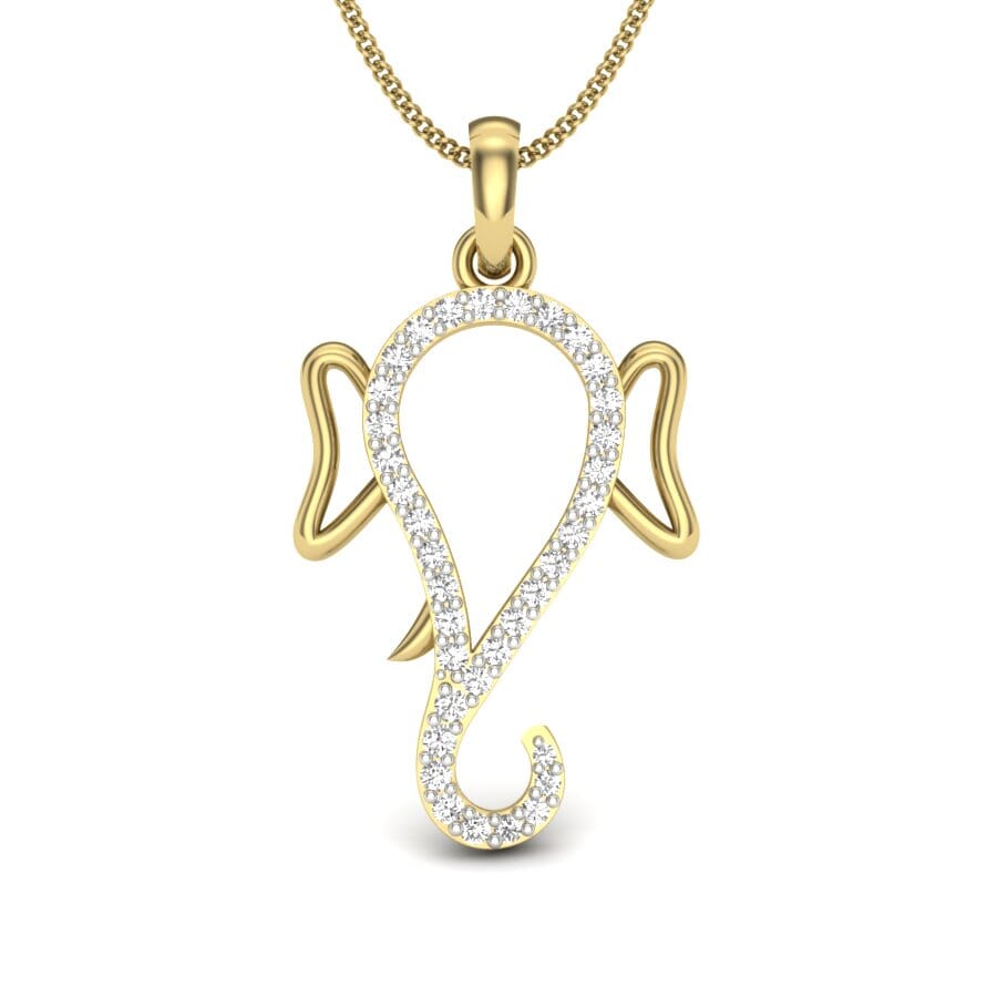 Gold and 0.23 Carat Diamond Pendant