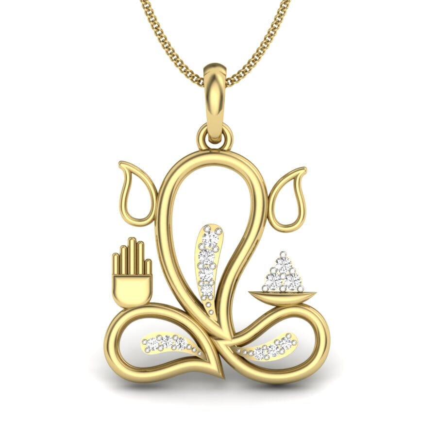 Gold and 0.10 Carat Diamond Pendant