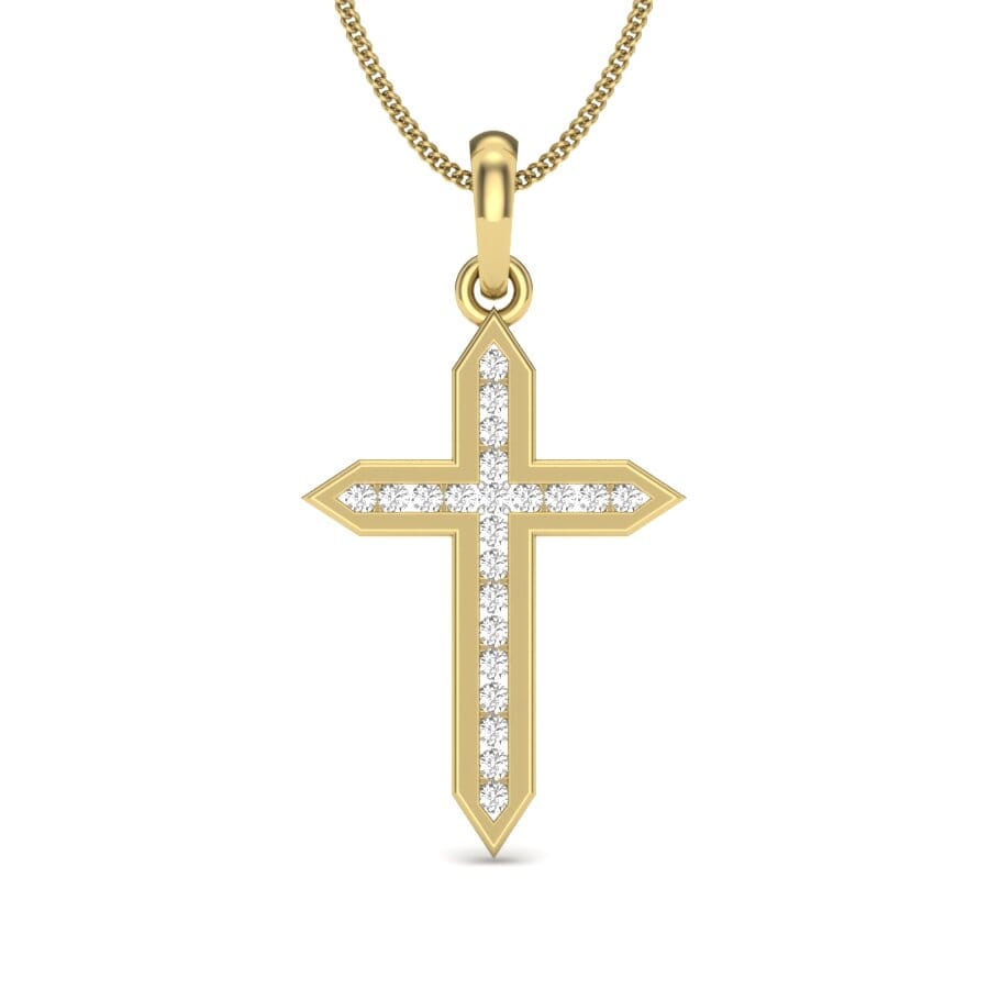 Gold and 0.18 Carat Diamond Pendant