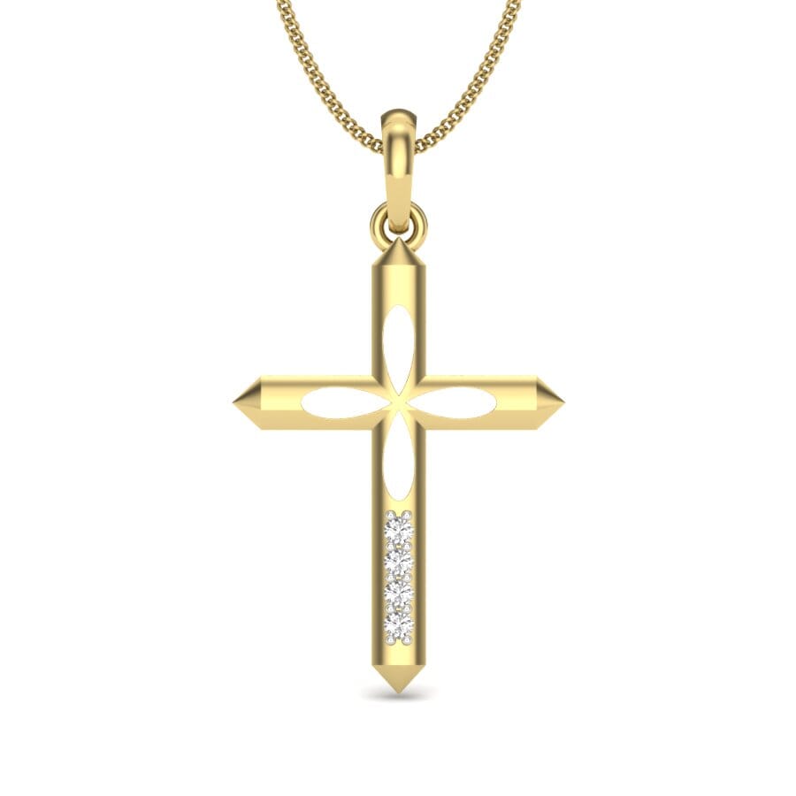 Gold and 0.06 Carat Diamond Pendant