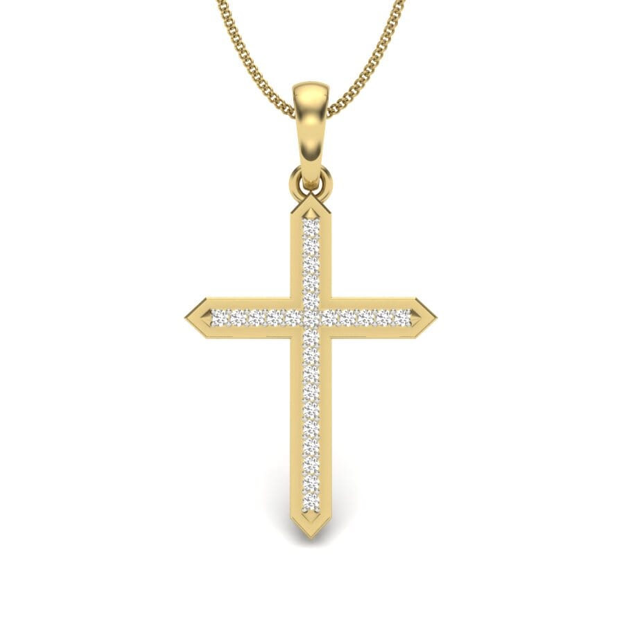 Gold and 0.17 Carat Diamond Pendant