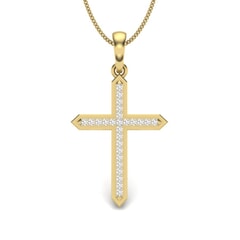 Gold and 0.17 Carat Diamond Pendant