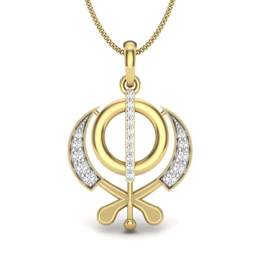 Gold and 0.22 Carat Diamond Pendant