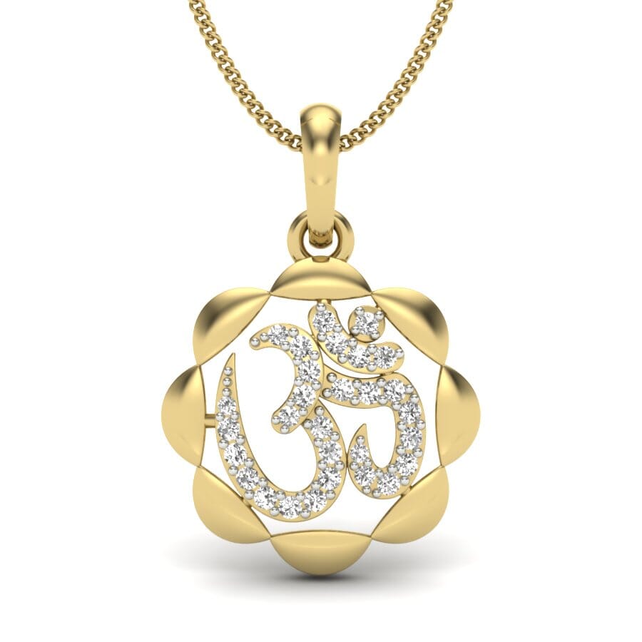 Gold and 0.19 Carat Diamond Pendant