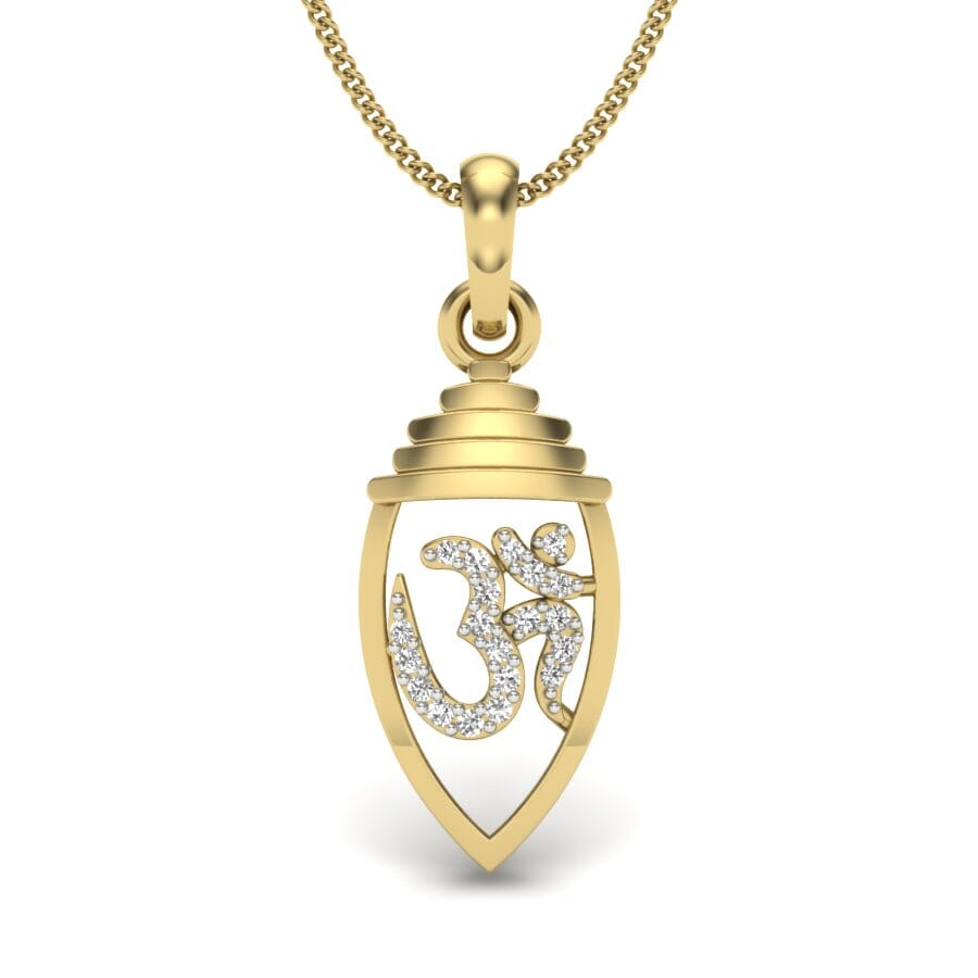 Gold and 0.09 Carat Diamond Pendant