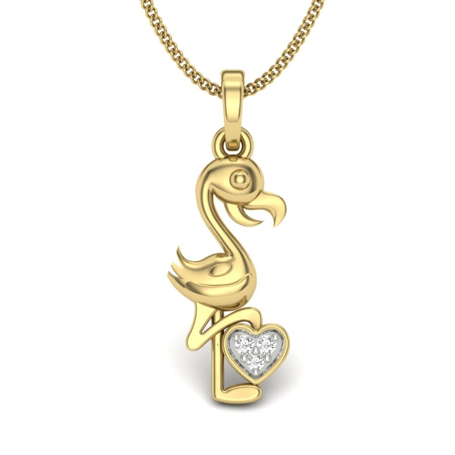 14KT Gold and 0.02 Carat Diamond Pendant