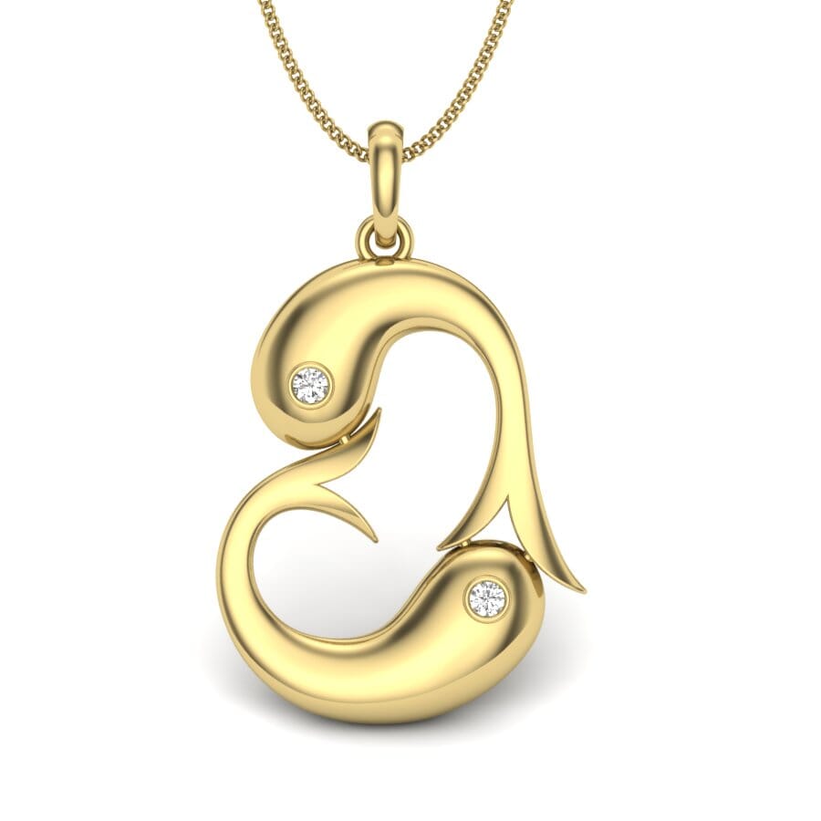 14KT Gold and 0.06 Carat Diamond Pendant