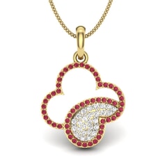 14KT Gold and 0.15 Carat Round Diamond Butterfly Pendant