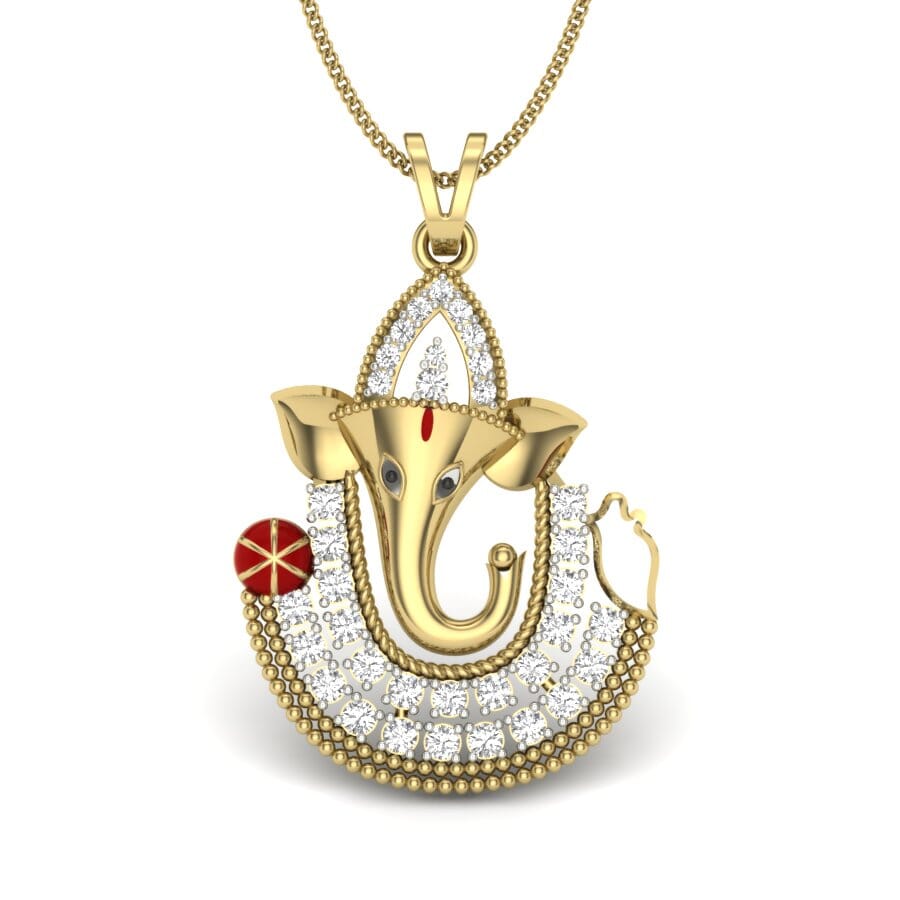 Gold and 0.44 Carat Diamond Pendant