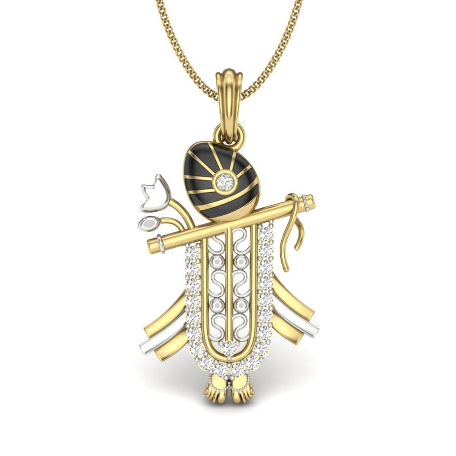 Gold and 0.22 Carat Diamond Pendant