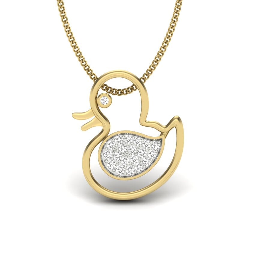 14KT Gold and 0.08 Carat Diamond Pendant