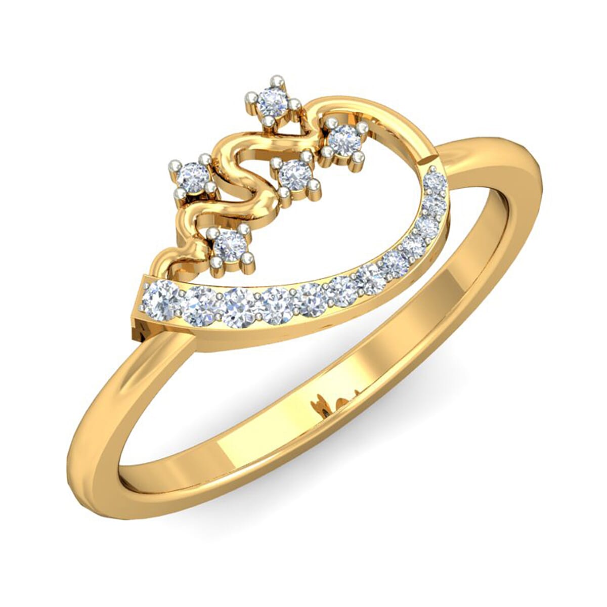 18KT Gold and 0.11 Carat F Color VS Clarity Diamond Ring