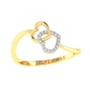14K Gold and 0.05 carat Round Diamond Heart Ring