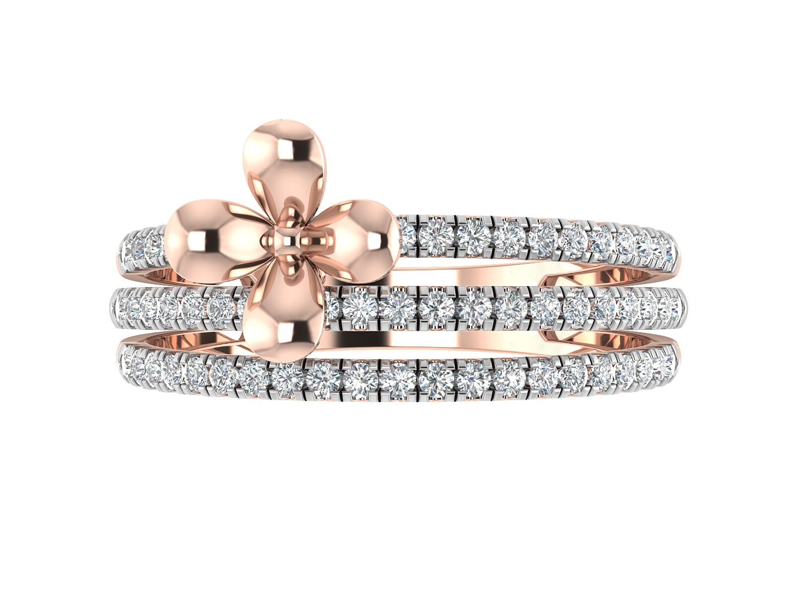 18KT Gold and 0.52 Carat F Color VS Clarity Diamond Ring