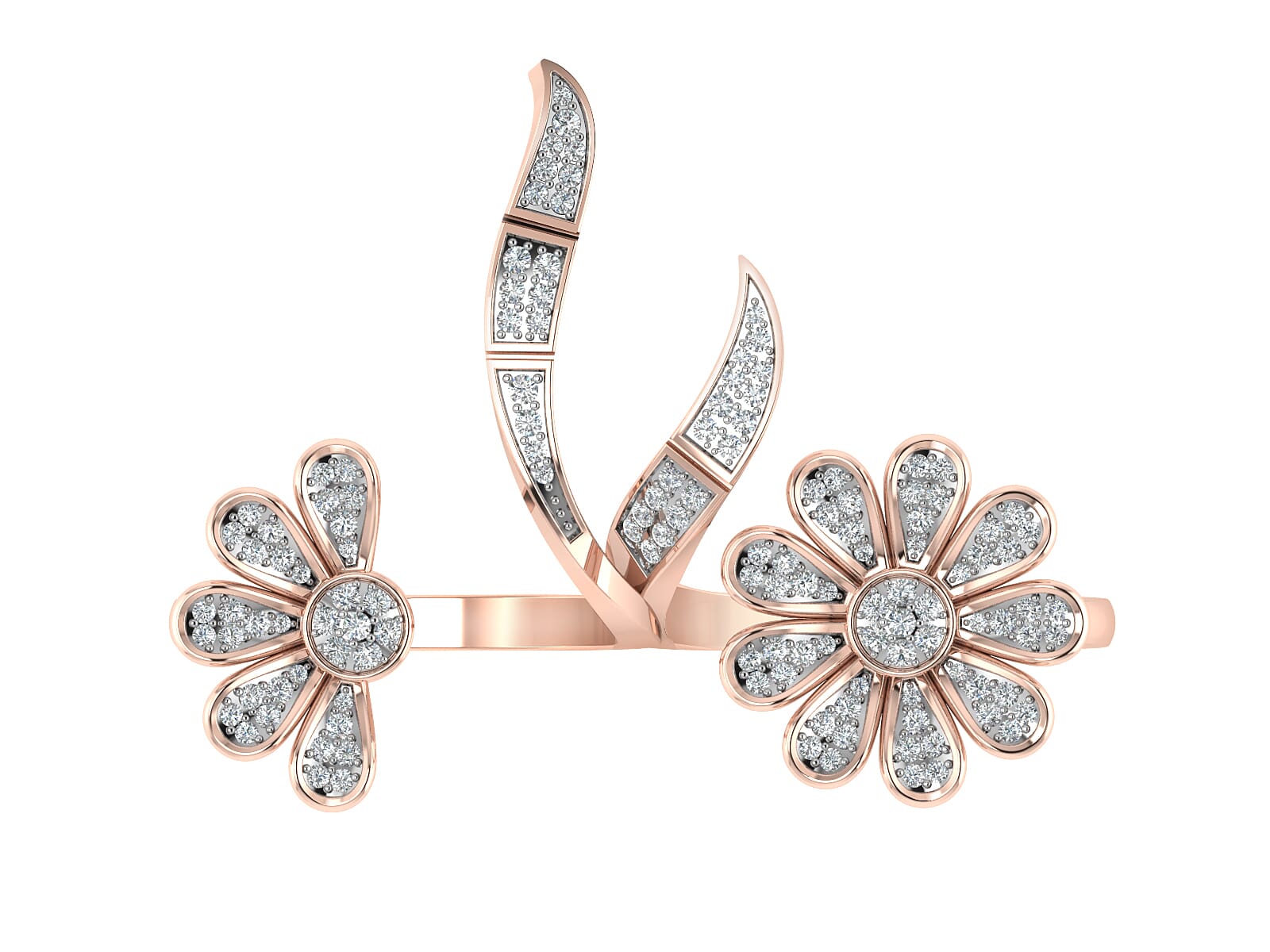 18KT Gold and 0.62 Carat F Color VS Clarity Diamond Ring