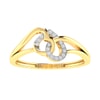 14K Gold and 0.06 carat Round Diamond Heart Ring