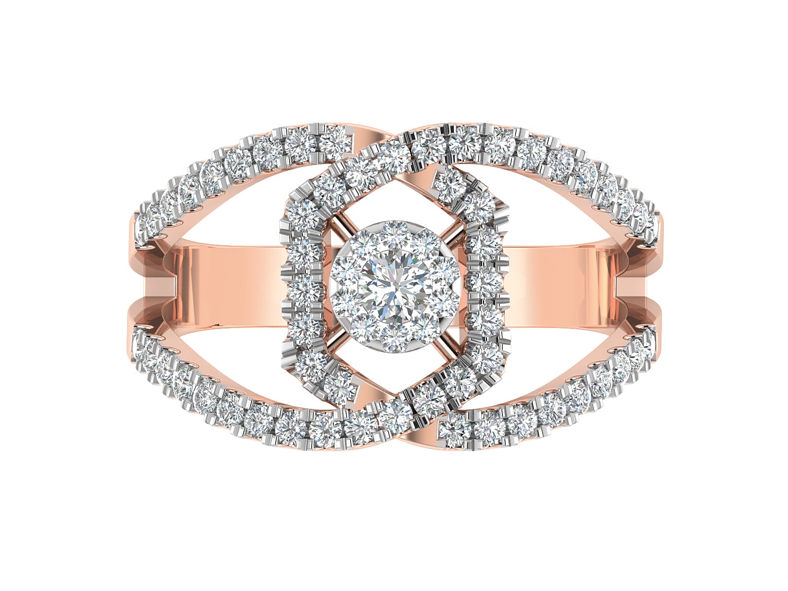 18KT Gold and 0.39 Carat F Color VS Clarity Diamond Ring