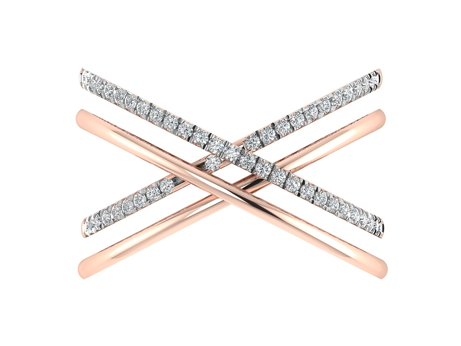 18KT Gold and 0.25 Carat F Color VS Clarity Diamond Ring