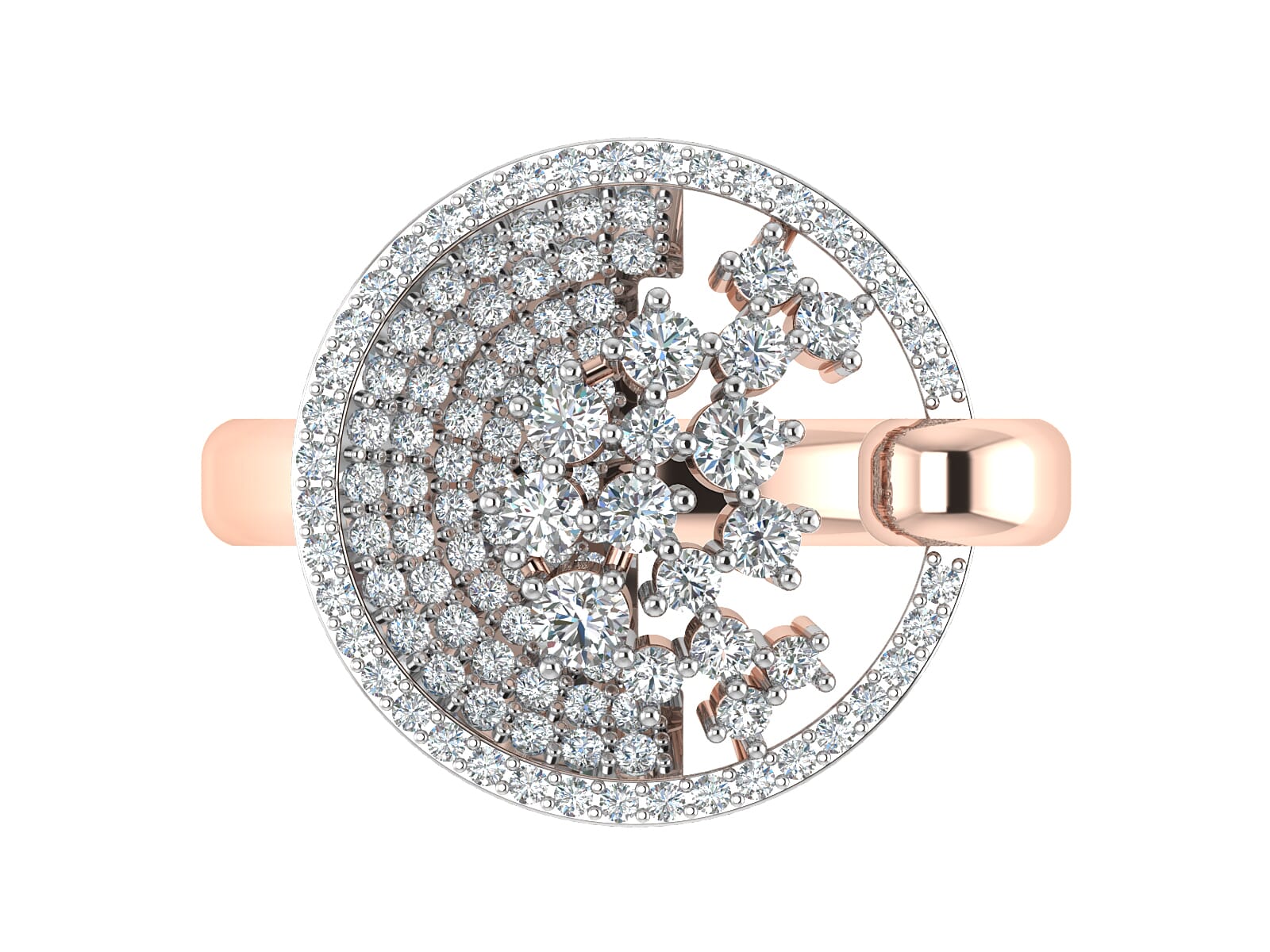 18KT Gold and 0.57 Carat F Color VS Clarity Diamond Ring