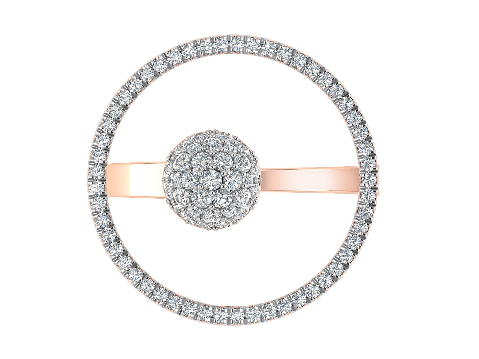 18KT Gold and 0.45 Carat F Color VS Clarity Diamond Ring