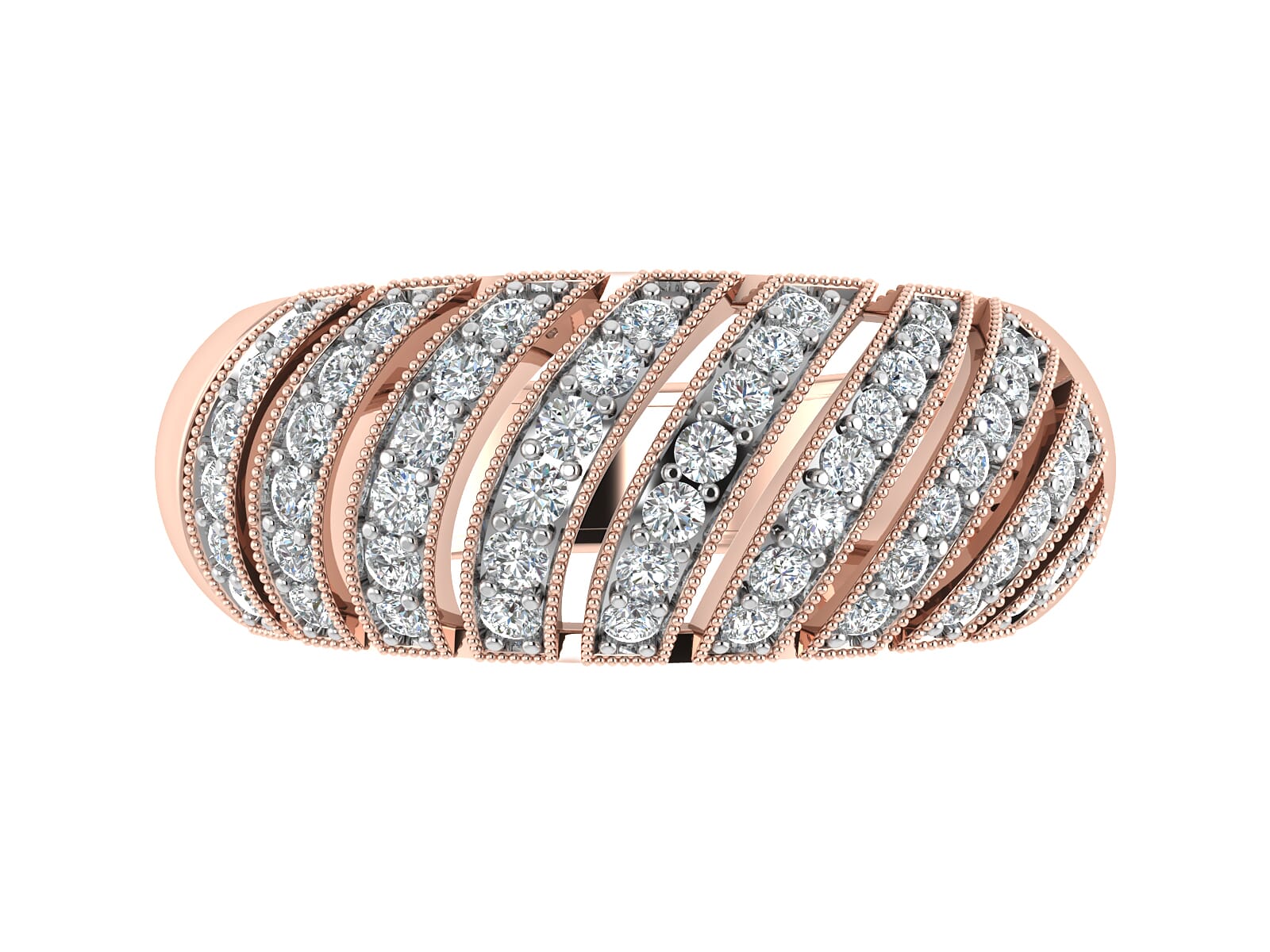 18KT Gold and 0.56 Carat F Color VS Clarity Diamond Ring