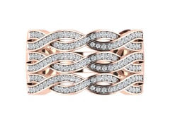 18KT Gold and 0.49 Carat F Color VS Clarity Diamond Ring