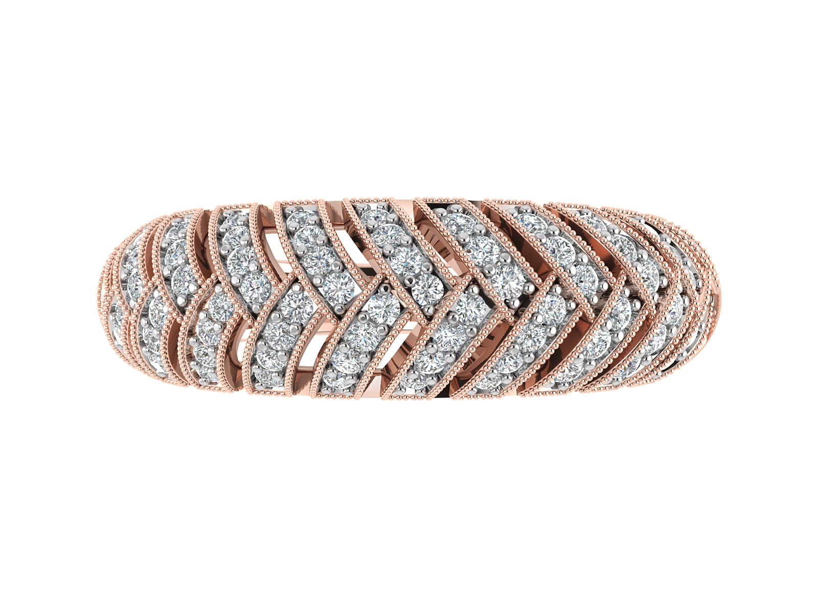 18KT Gold and 0.41 Carat F Color VS Clarity Diamond Ring