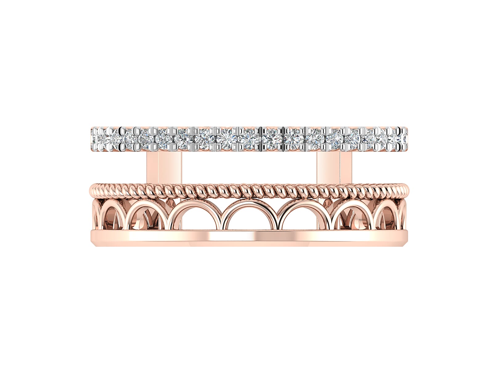 18KT Gold and 0.17 Carat F Color VS Clarity Diamond Ring