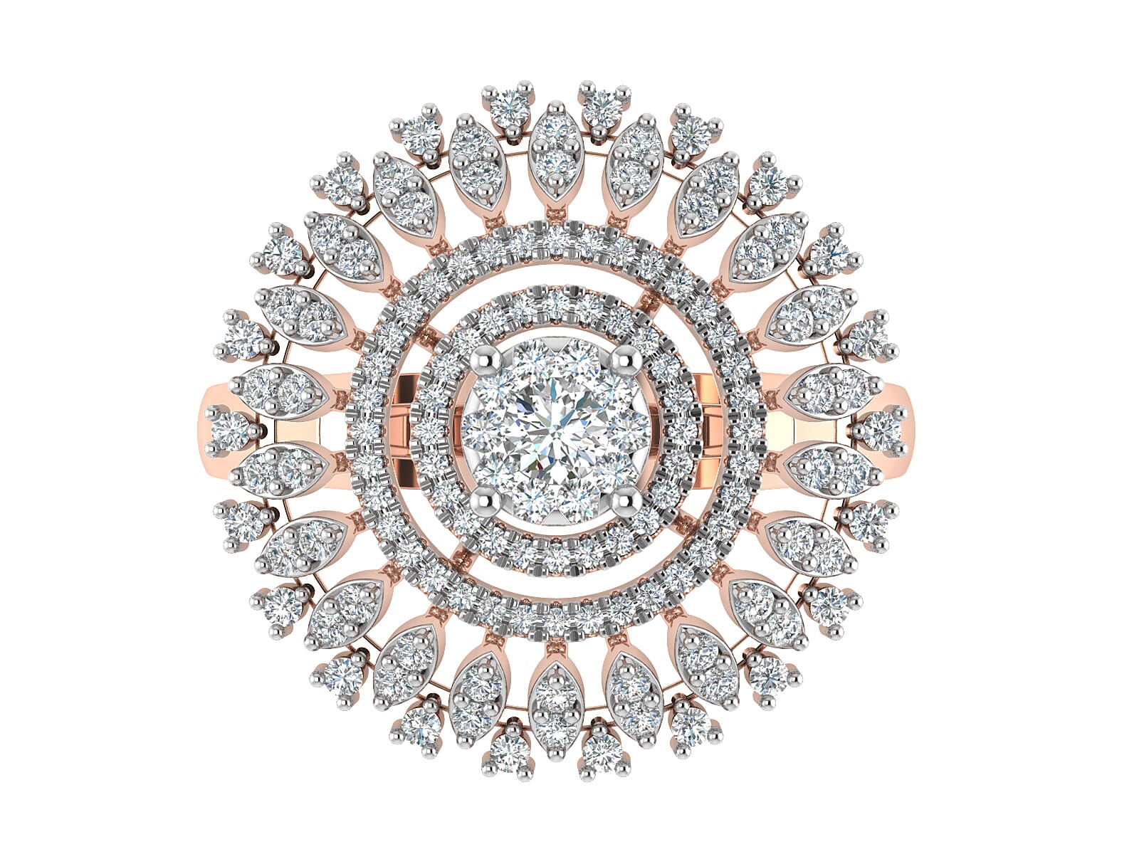 18KT Gold and 0.97 Carat F Color VS Clarity Diamond Ring