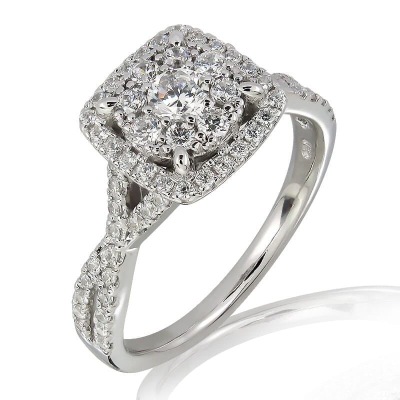 18K Gold and 0.75 Carat E Color VS Clarity Diamond Ring