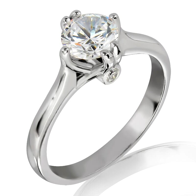 18KT Gold and 1.00 carat Solitaire Engagement Diamond Ring with Certificate