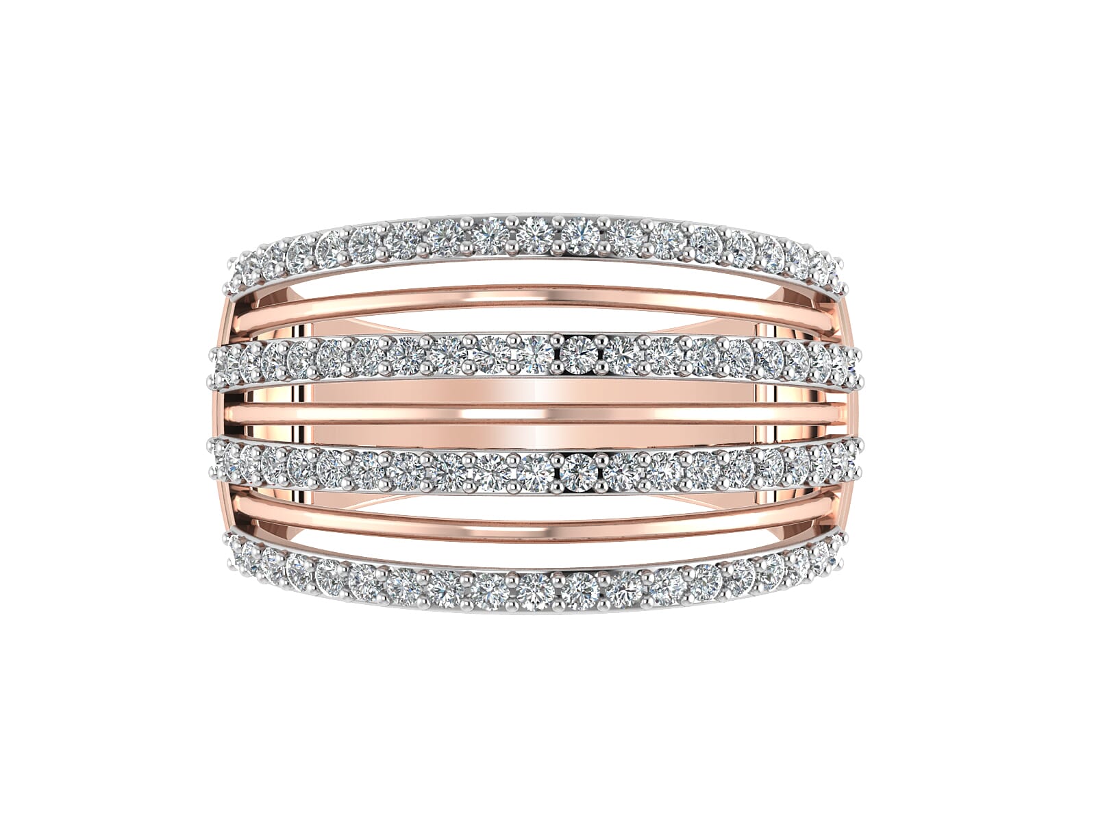 18KT Gold and 0.66 Carat F Color VS Clarity Diamond Ring