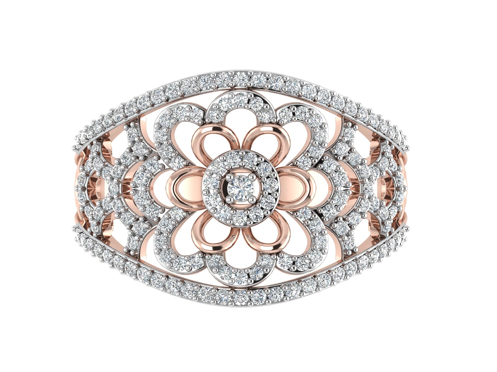 18KT Gold and 0.48 Carat F Color VS Clarity Diamond Ring