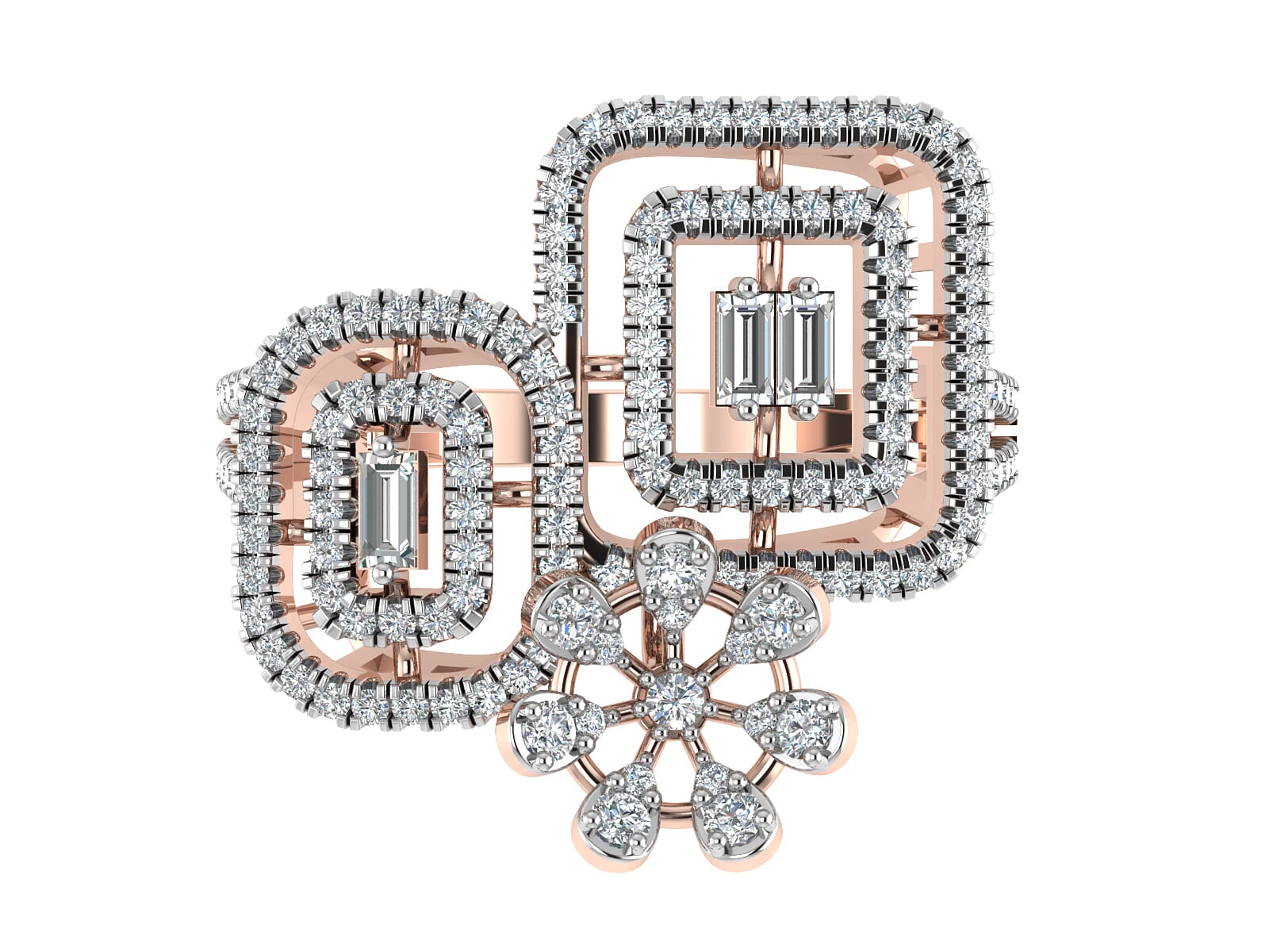 18KT Gold and 0.63 Carat F Color VS Clarity Diamond Ring