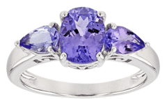 1.95ctw Tanzanite  over sterling silver  Ring