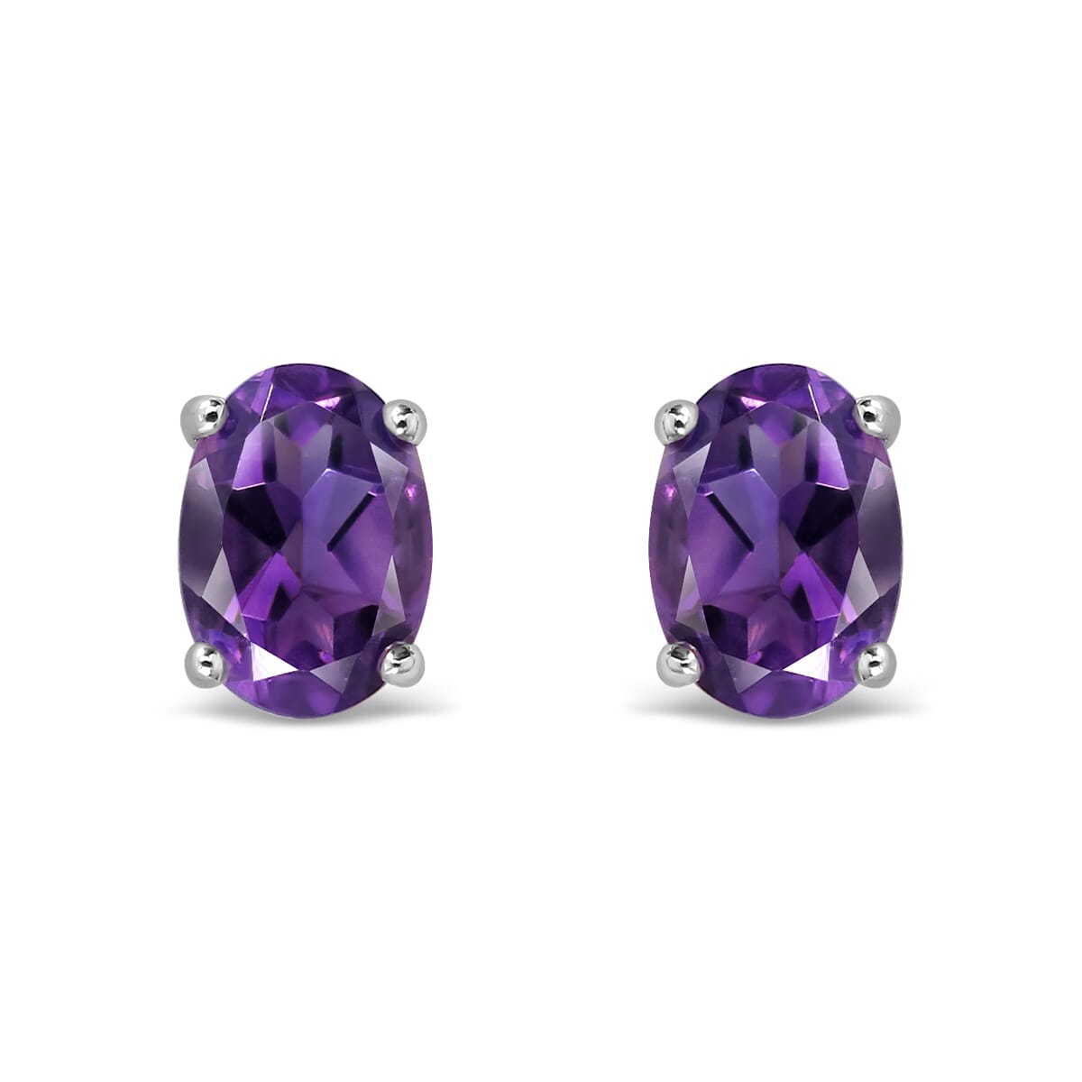 14K Gold Amethyst Earrings