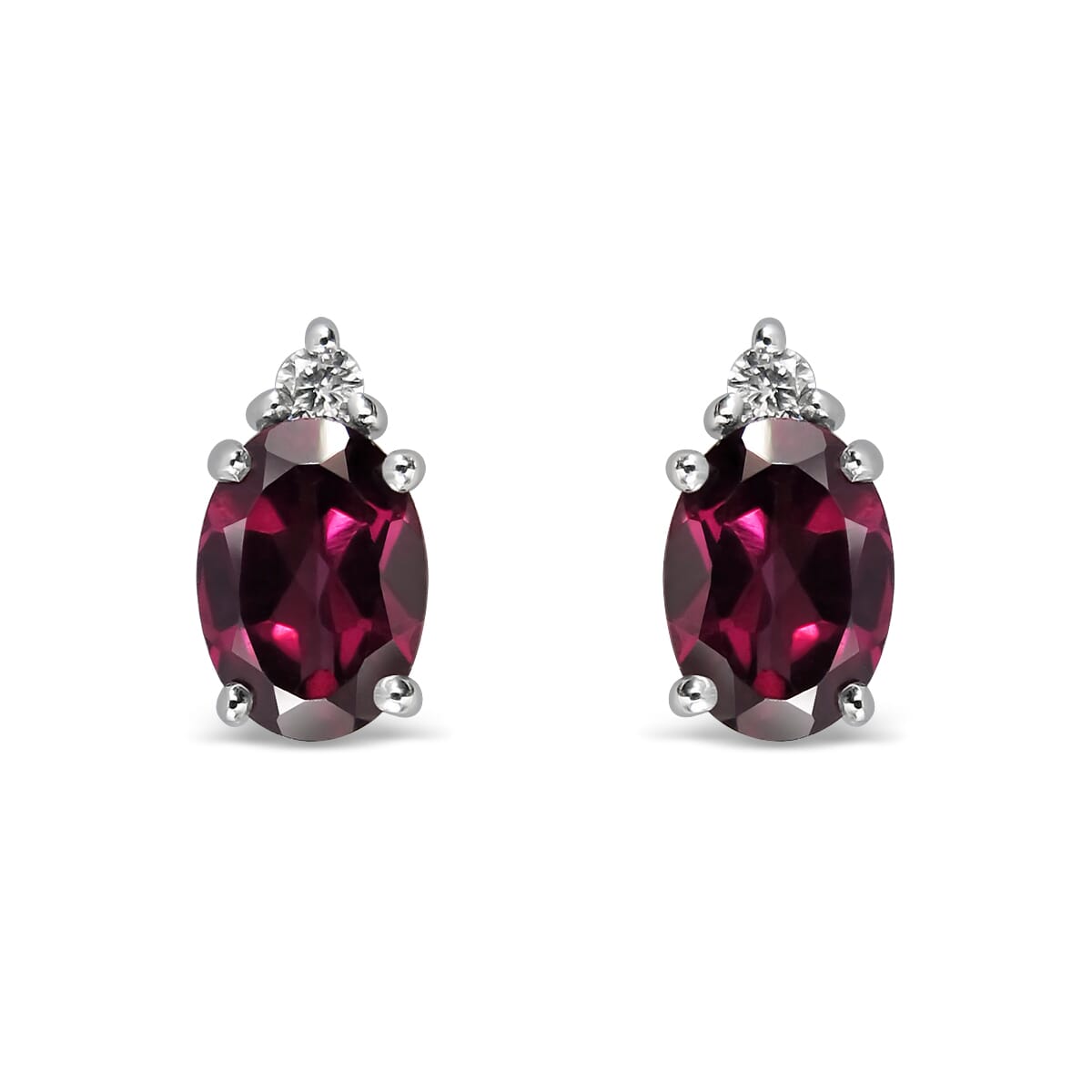 14K Gold Rhodolite Earrings
