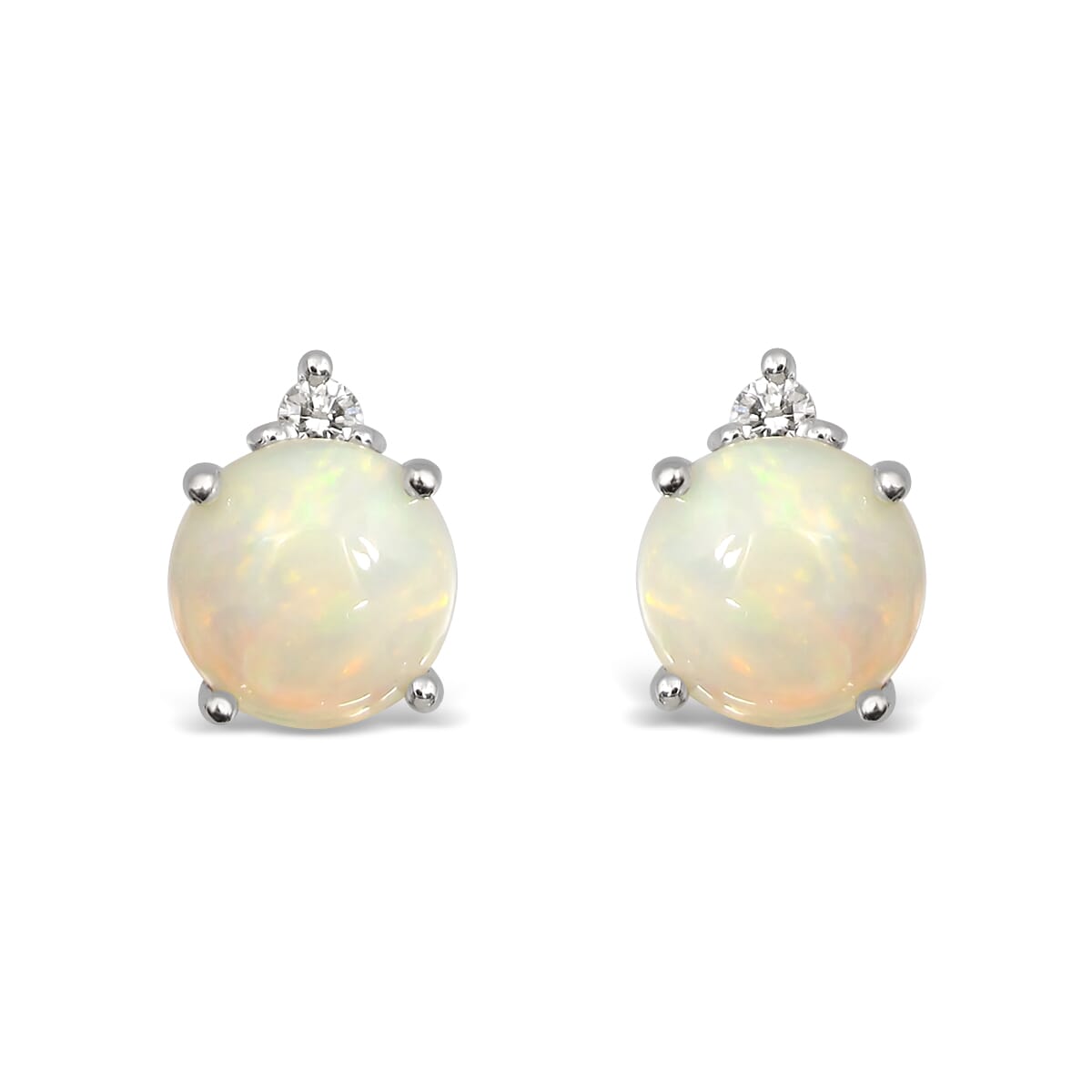 14K Gold Opal Earrings