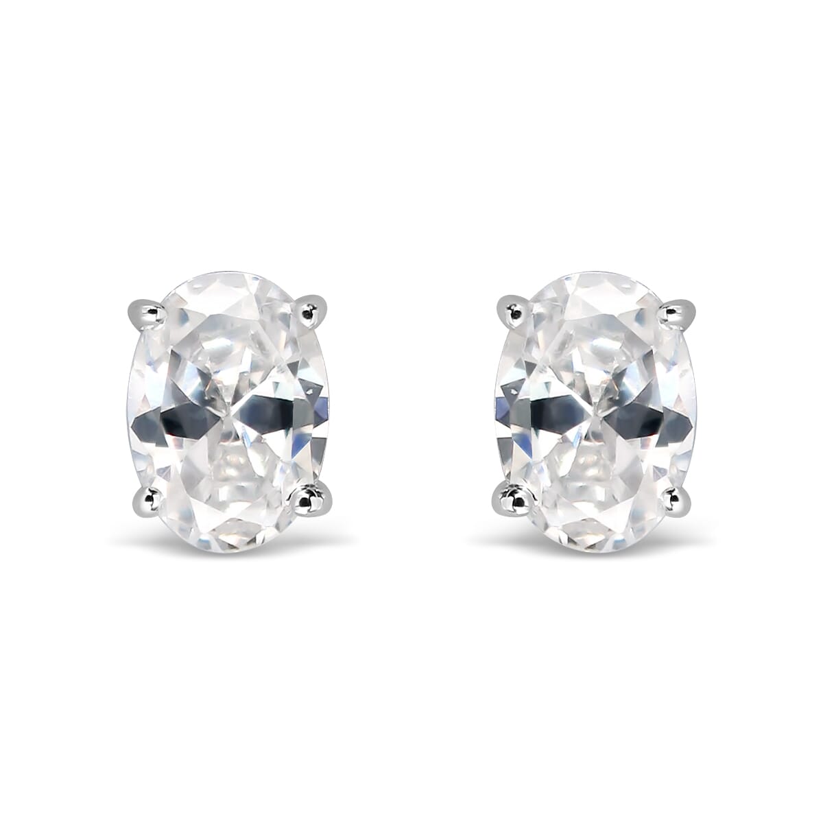 14K Gold White Sapphire Earrings