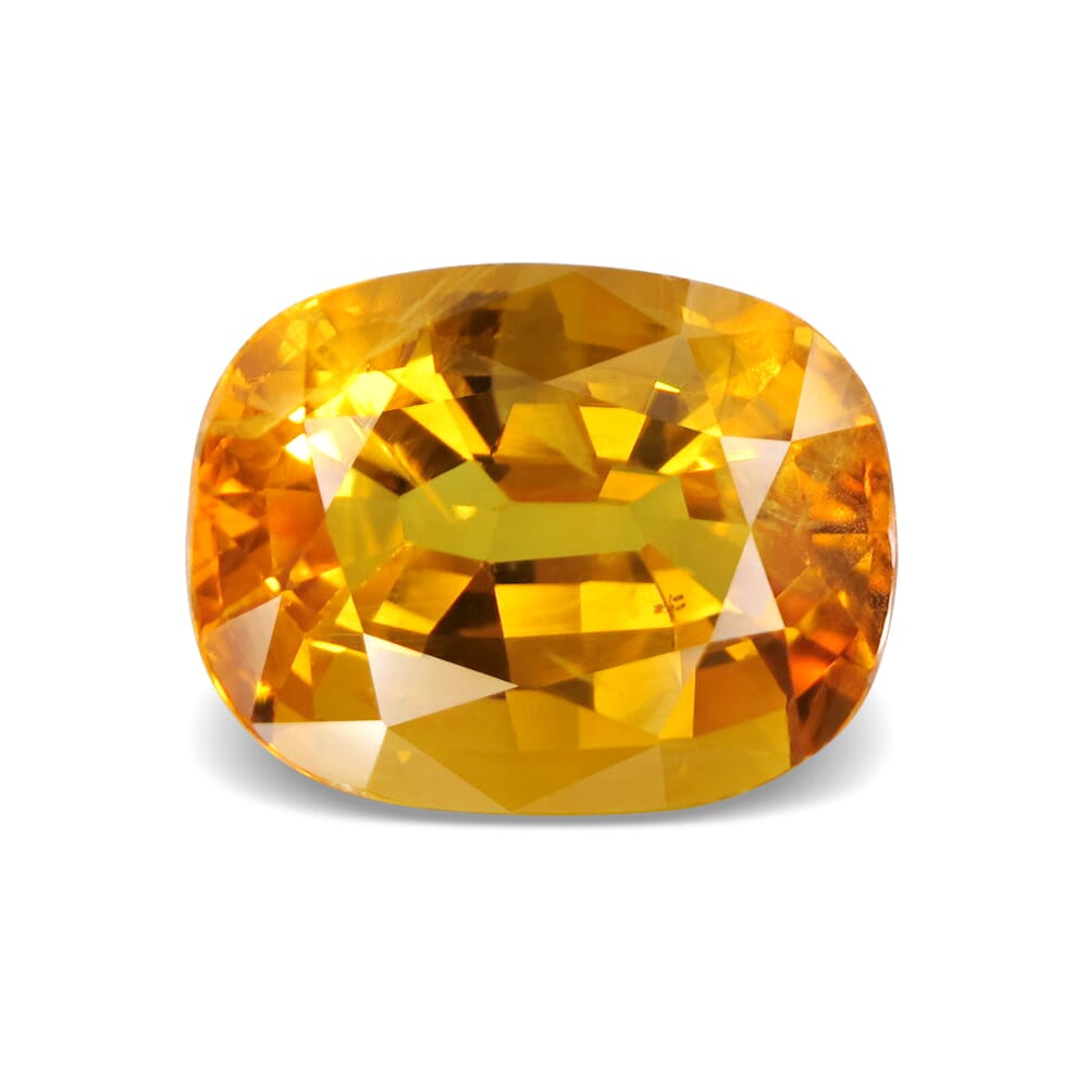 5.80-Carat VVS-Clarity Orangish Yellow Sapphire