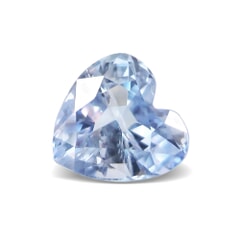 Natural 1.43-Carat VVS-Clarity Heart shaped Pastel Blue Ceylon Natural Sapphire with Certificate