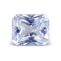 Natural Certified 2.42-Ctw VVS-Clarity Radiant cut Pastel Blue Ceylon Sapphire with Regular Heat Treatment with No Additional Elements Added