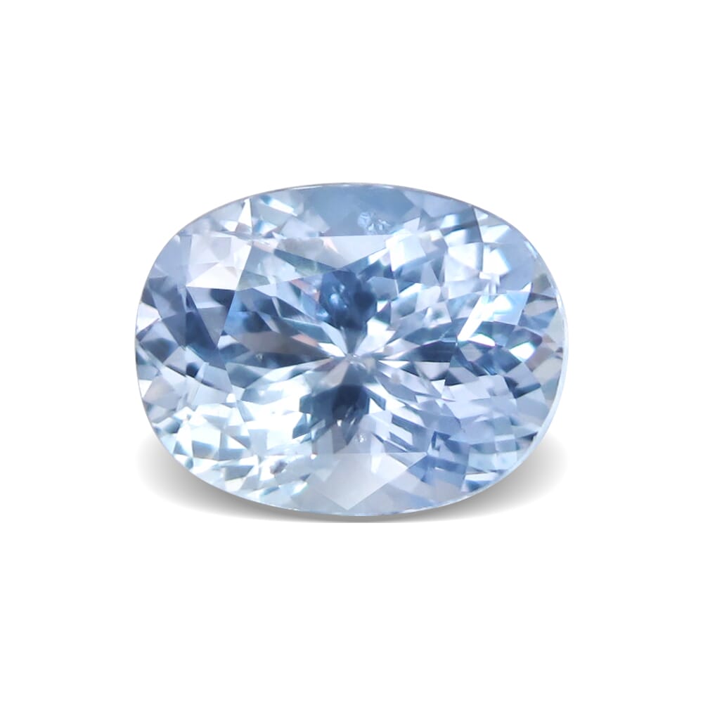 Certified Natural 1.72-Carat VVS-Clarity Pastel Blue Ceylon Sapphire with Regular Heat Treatment with No Additional Elements Added